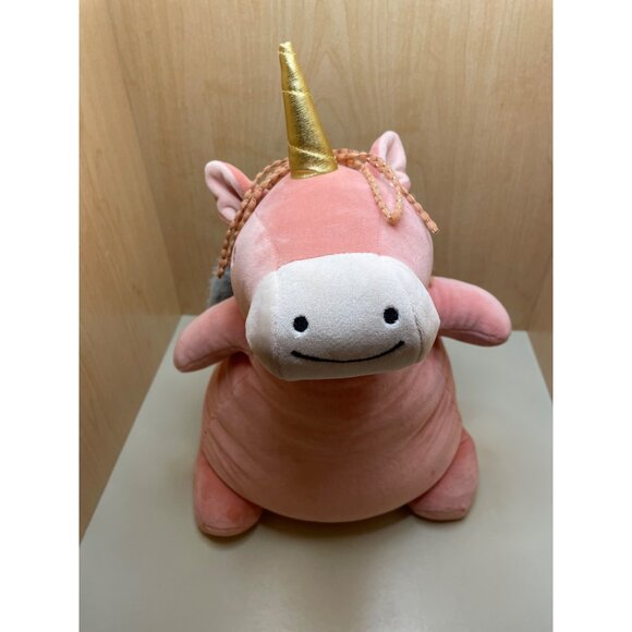 Pillowfort Weighted Plush Pegasus Throw Pillow Pink & Gold Polyester - Picture 9 of 10